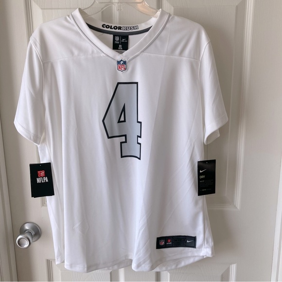 NIKE Women's Las Vegas Raiders Derek Carr #4 Color Rush Jersey